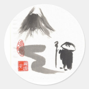 Adesivo Redondo Zen Pilgrim Stickers