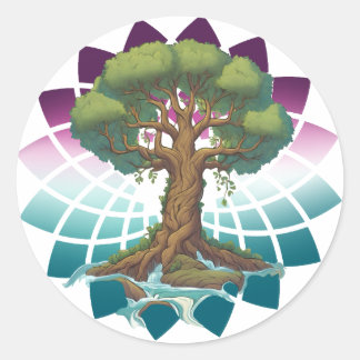 Adesivo Redondo Zen tree of life