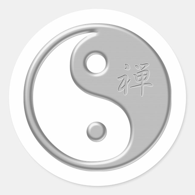 Adesivo Redondo Zen Yin Yang Sticker (Frente)