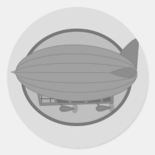 Adesivo Redondo Zeppelin Sticker