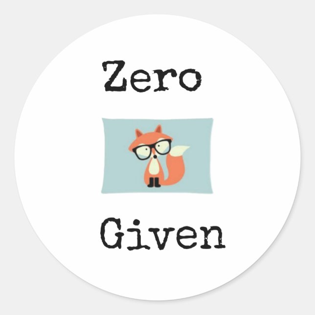 Adesivo Redondo Zero "Fox" Dado (Frente)