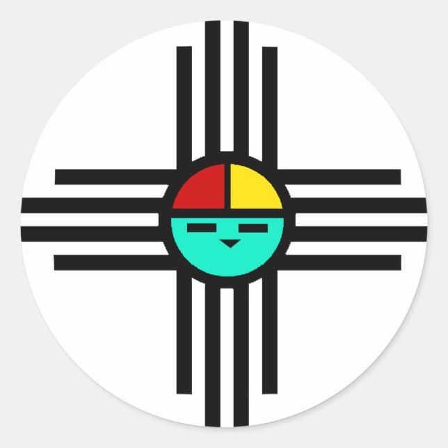 Adesivo Redondo Zia Sun Deus (Frente)