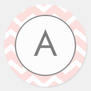 Adesivo Redondo Zig Zag Chevron - Monograma do Padrão