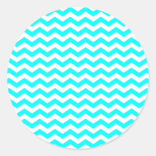 Adesivo Redondo Zig Zags Brancos
