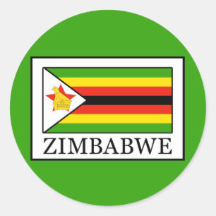 Adesivo Redondo Zimbabué
