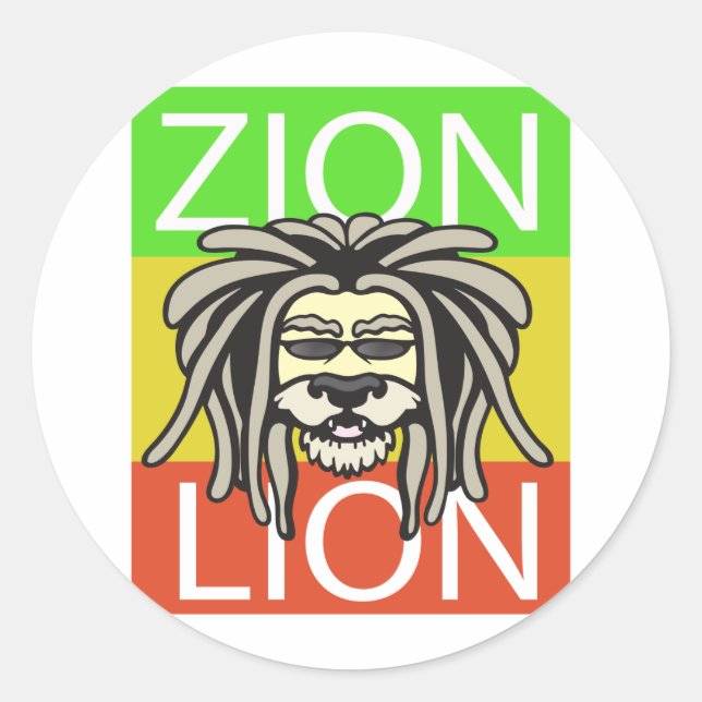 ADESIVO REDONDO ZION LION (Frente)