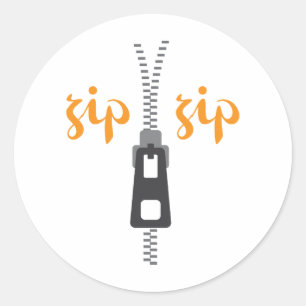 Adesivo Redondo Zip do Zipper