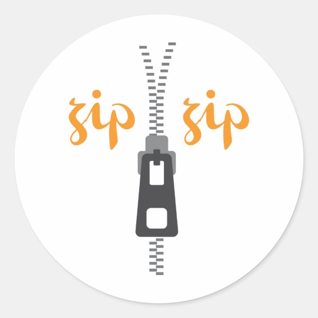 Adesivo Redondo Zip do Zipper (Frente)