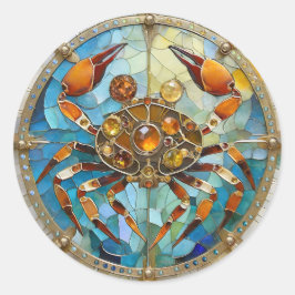 Adesivo Redondo Zodiac - Cancer O Caranguejo