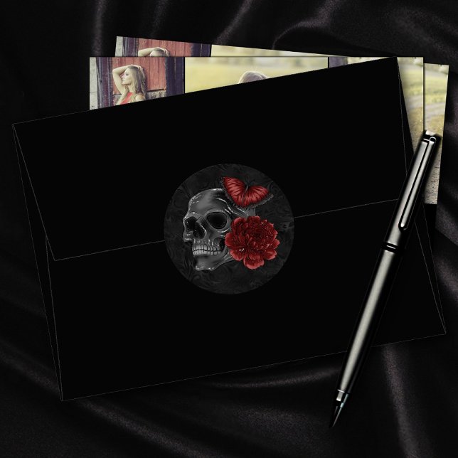 Adesivo Redondo Zodiac Magic Crimson | Henna Red Gótica Rosa (Criador carregado)