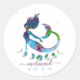 Adesivo Redondo Zodíaco espiritual da sereia