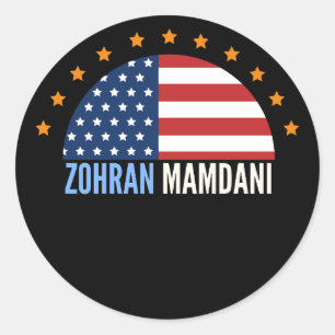 Adesivo Redondo Zohran Mamdani para NYC – Política Americana