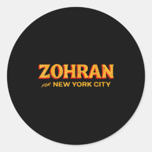 Adesivo Redondo Zohran Mamdani Para Prefeito De Nyc Engraçado Lega