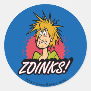 Adesivo Redondo "Zoinks desgrenhado!" Gráfico