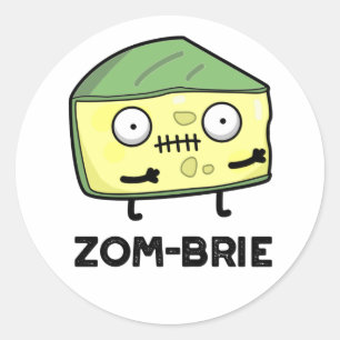 Adesivo Redondo Zom-brie Zombie Brie Cheie Halloween