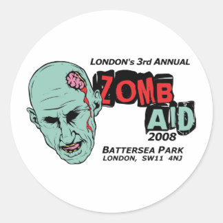 Adesivo Redondo Zomb Aid Zombies
