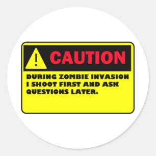 ADESIVO REDONDO ZOMBI