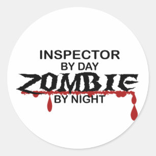 Adesivo Redondo Zombi do inspector