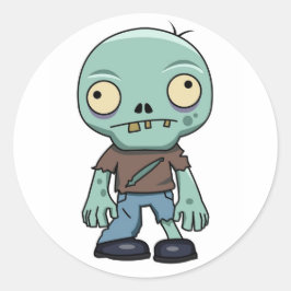 Adesivo Redondo Zombie