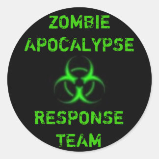 Adesivo Redondo Zombie Apocalypse equipe verde