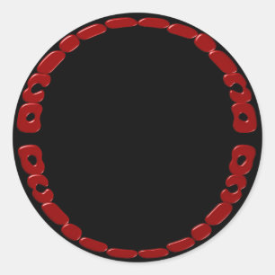 Adesivo Redondo Zombie Bite Stickers