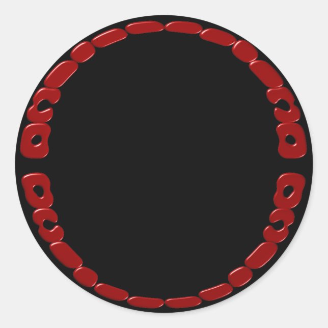 Adesivo Redondo Zombie Bite Stickers (Frente)