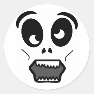 ADESIVO REDONDO ZOMBIE FACE