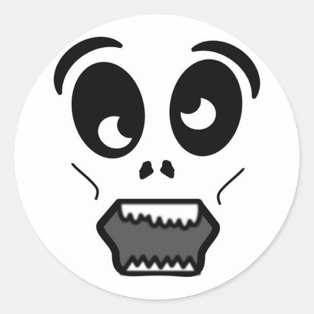 ADESIVO REDONDO ZOMBIE FACE (Frente)
