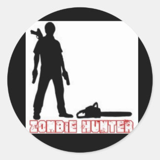 Adesivo Redondo Zombie-Hunter