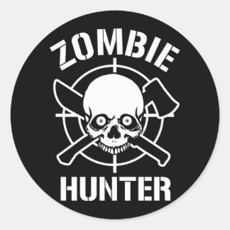 Adesivo Redondo Zombie Hunter