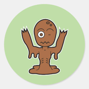 Adesivo Redondo Zombie japonesa Dorotabo