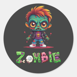 Adesivo Redondo Zombie Kid - Ash