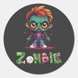 Adesivo Redondo Zombie Kid - Ash