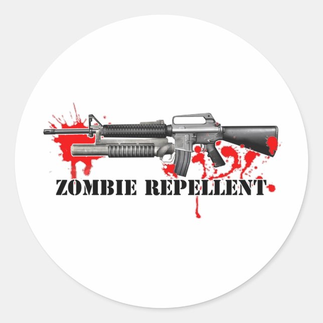 Adesivo Redondo Zombie Repellent (Frente)