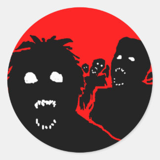 Adesivo Redondo Zombie Sticker