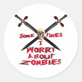 Adesivo Redondo Zombie Stickers