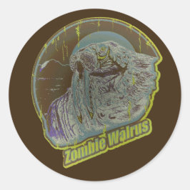 Adesivo Redondo Zombie Walrus