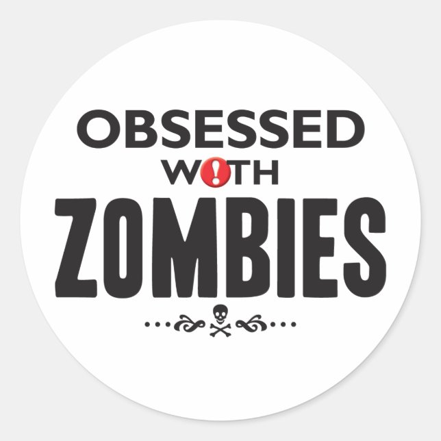 Adesivo Redondo Zombies Obcecados (Frente)