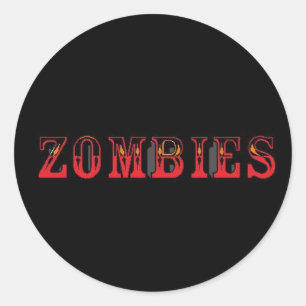 Adesivo Redondo Zombis