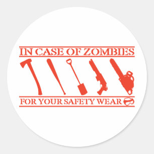 Adesivo Redondo Zombis