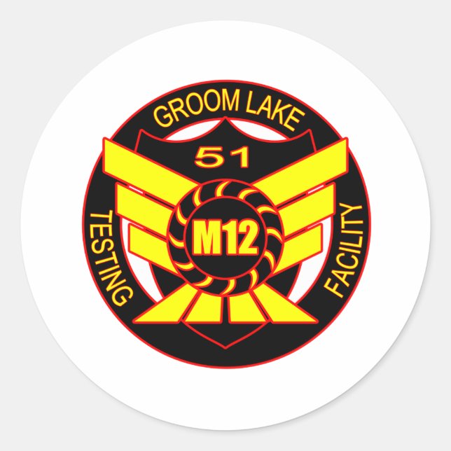 Adesivo Redondo Zona 51 Majestosa 12 (Frente)