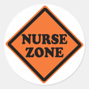 Adesivo Redondo Zona de Enfermeira legal