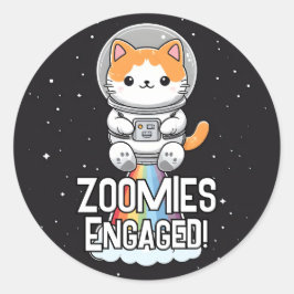 Adesivo Redondo Zoomies Envolvidos - Cat. Espaço