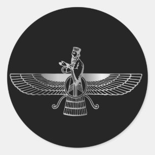 Adesivo Redondo Zoroastrianism Faravahar