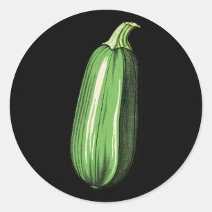 Adesivo Redondo Zucchini Preguiçoso, Engraçado, Correspondente ao