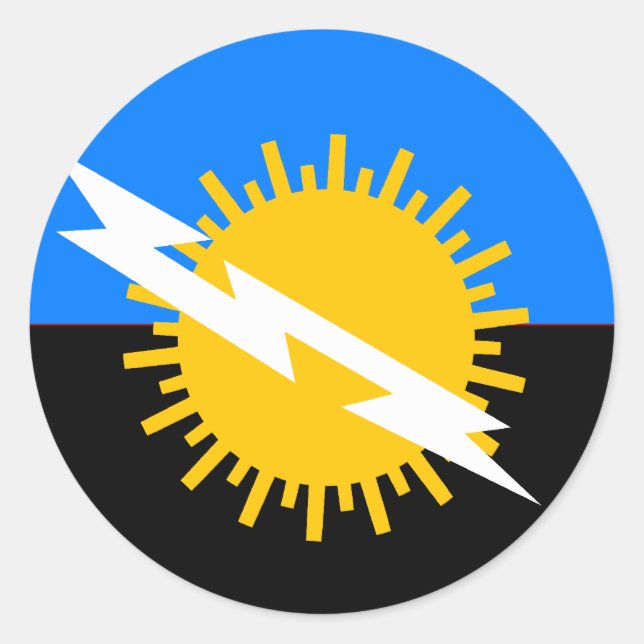 Adesivo Redondo Zulia, bandeira da Venezuela (Frente)