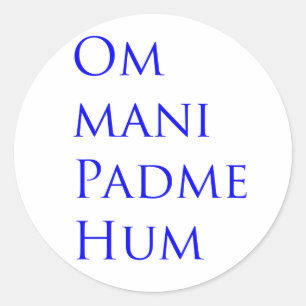Adesivo Redondo Zumbido do OM Mani Padme
