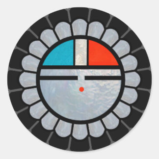 Adesivo Redondo Zuni Sun Face