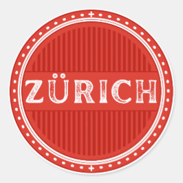Adesivo Redondo Zurich City Pride Emblem – Swiss Identity