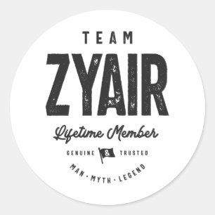 Adesivo Redondo Zyair Lifetime Member Personalization Name Zyair